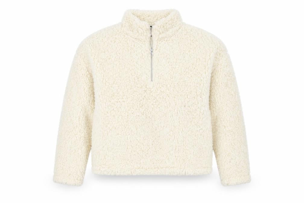 Front view of New Look women’s beige pullover sweatshirt, size S