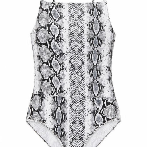 New Look Womens White Animal Print  Catsuit One-Piece Size 12