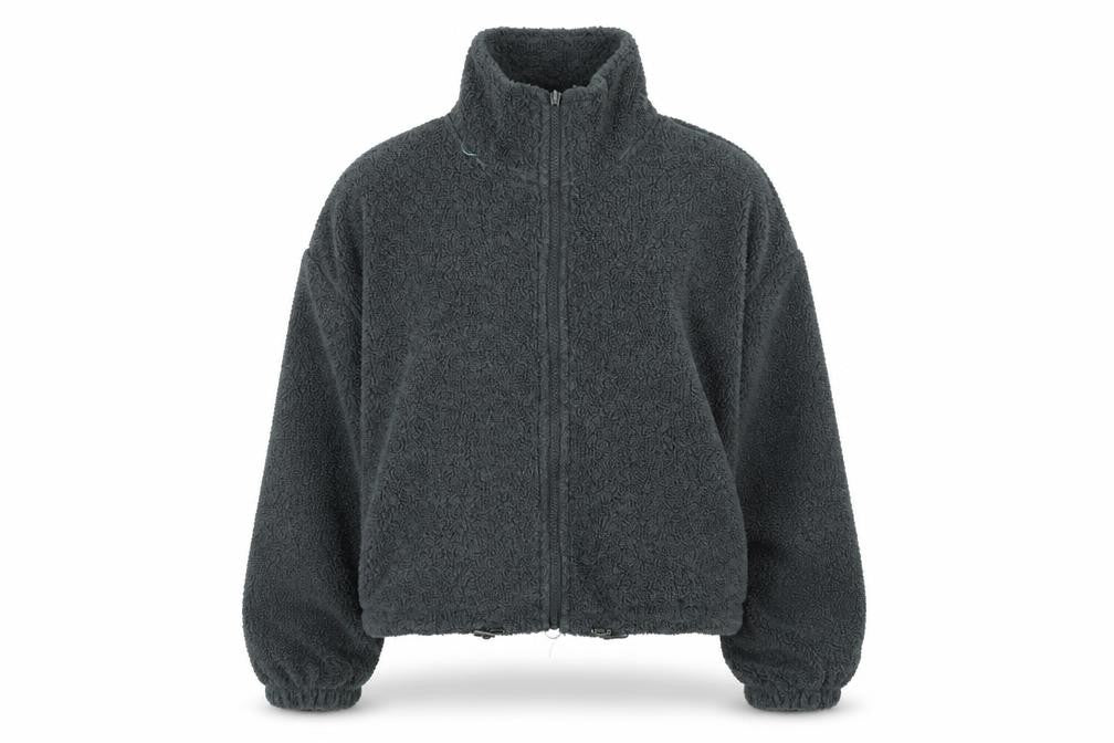 Front view of Fluid women’s blue full zip jumper, size UK 12