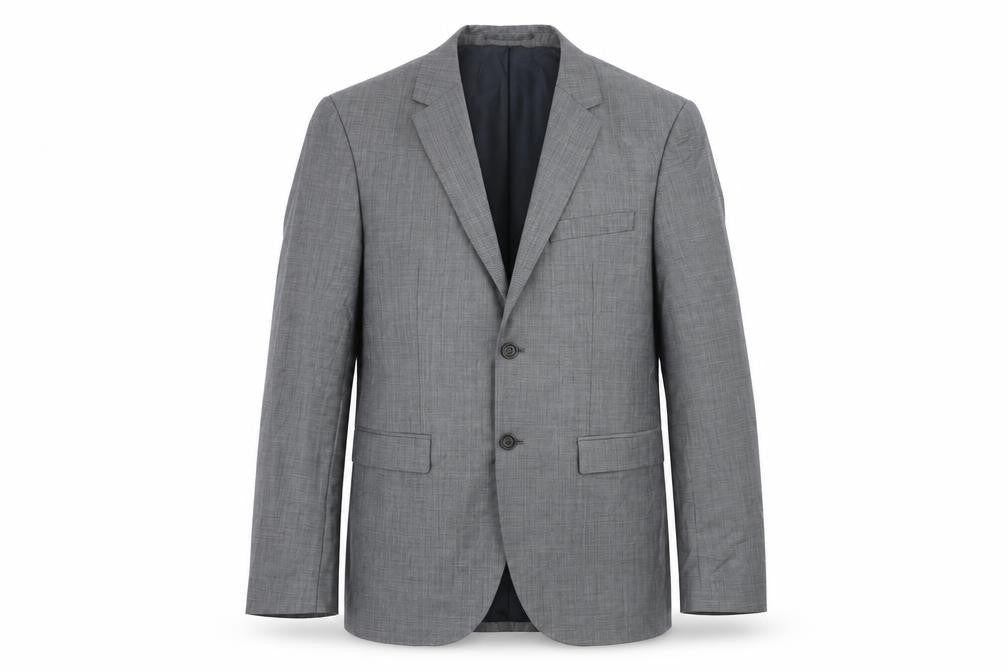 Front view of Preworn men’s grey jacket suit jacket, size 40