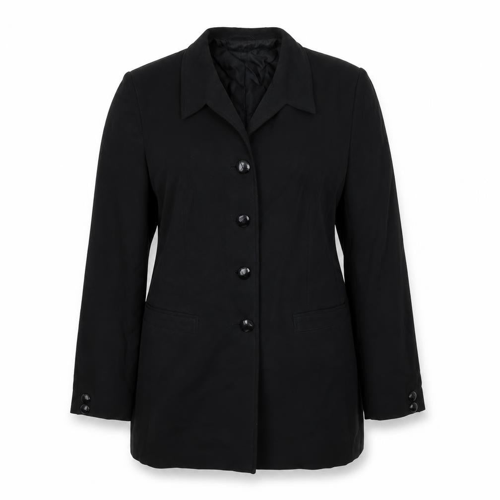 Front view of Country Casuals women’s grey jacket suit jacket, size UK 14