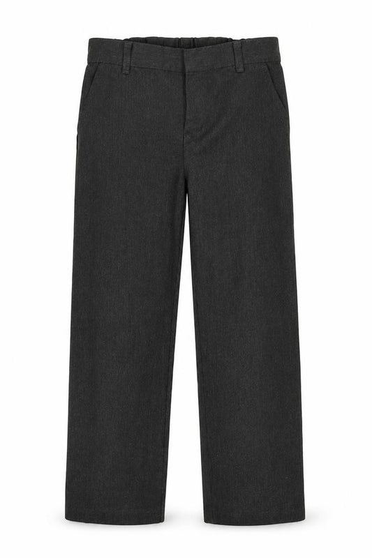 Front view of F&F boys’ grey dress pants trousers, size 7-8, years