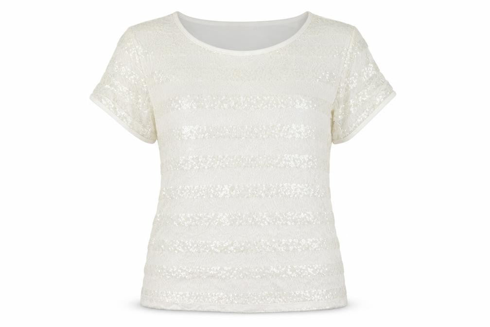 Anna Rose Womens White   Basic T-Shirt Size XL