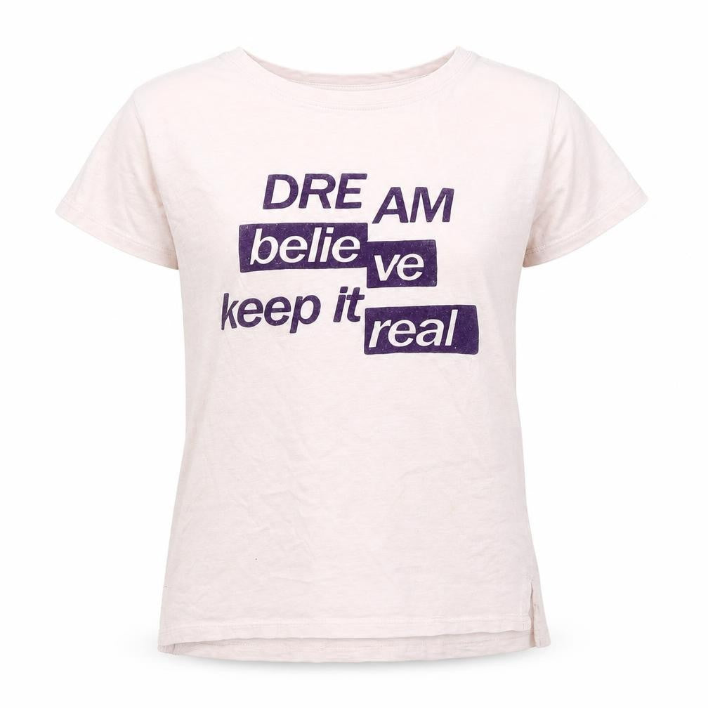 Front view of Next girls’ pink basic t-shirt, size 9, years