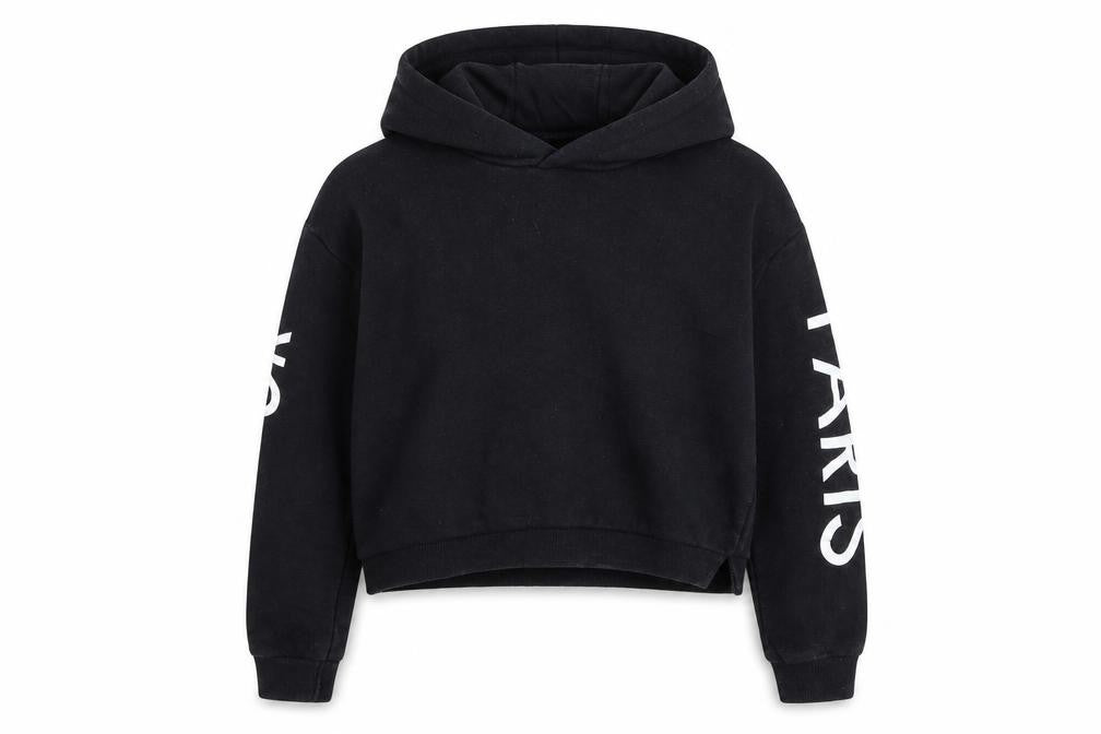 Miss E-vie Girls Black   Pullover Hoodie Size 9-10 Years  - Amour Paris