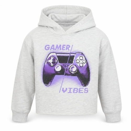 George Girls Grey   Pullover Hoodie Size 7-8 Years  - Gamer Vibes