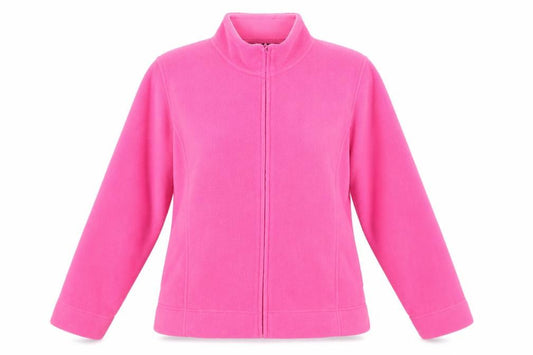 Front view of EWM women’s pink jacket coat, size L