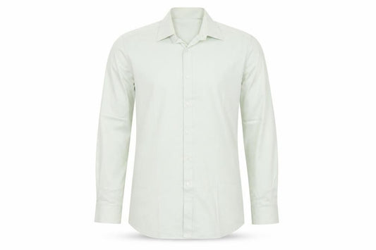 Front view of F&F men’s green button-up, size 15