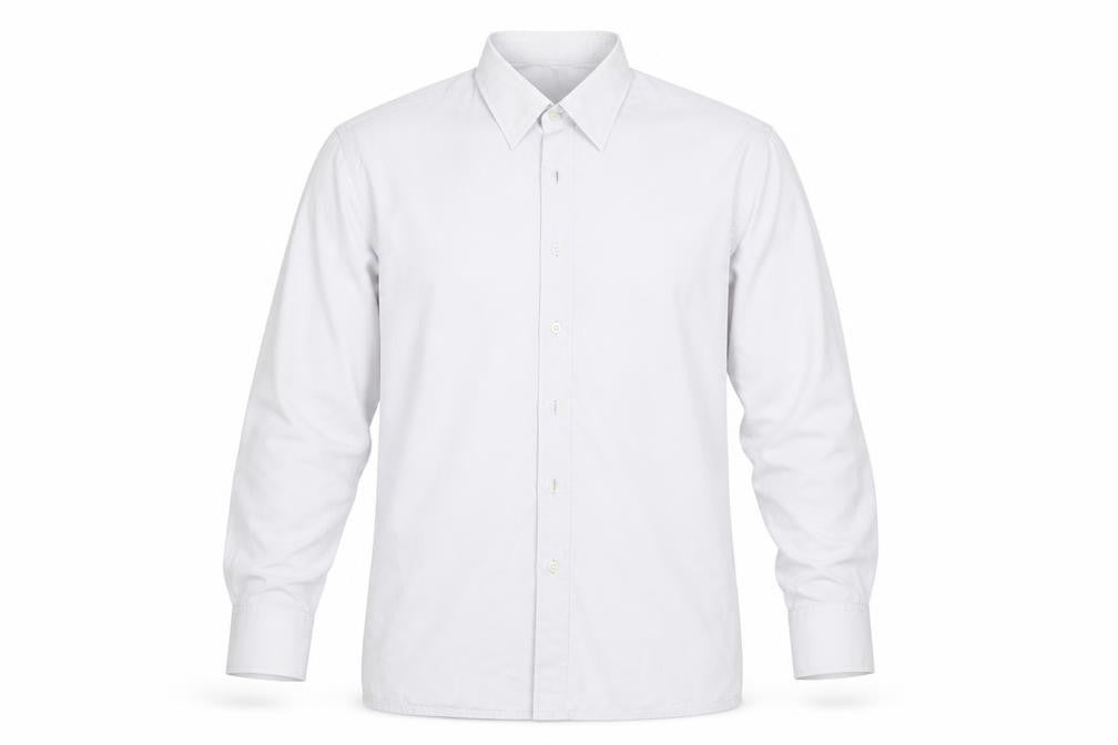 Front view of Asdale men’s grey button-up, size 15.5