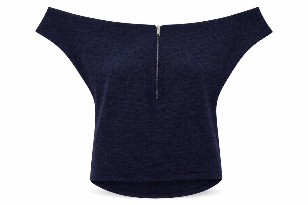 Front view of New Look women’s blue jumper, size L