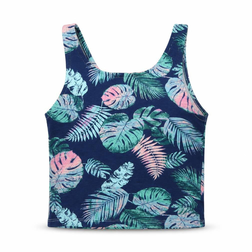 George  Girls Blue Floral  Basic T-Shirt Size 8-9 Years