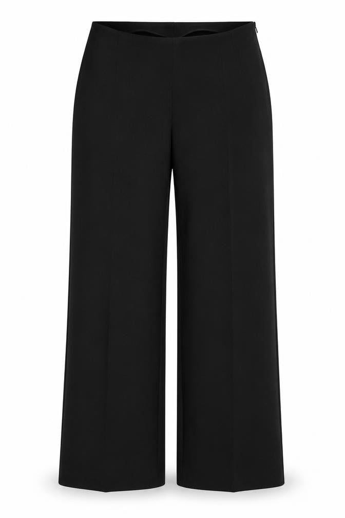 Front view of Marks & Spencer women’s black trousers, size UK 12, 28-inch leg