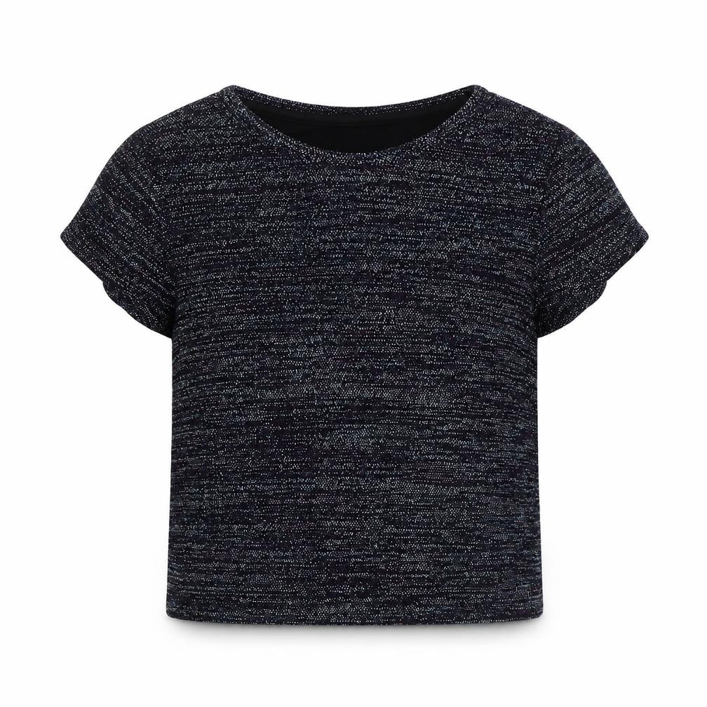 Front view of F&F girls’ blue basic t-shirt, size 4-5, years