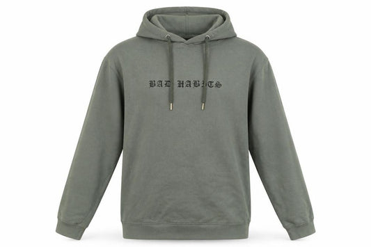 Front view of Atmosphere women’s green pullover hoodie, size UK 12
