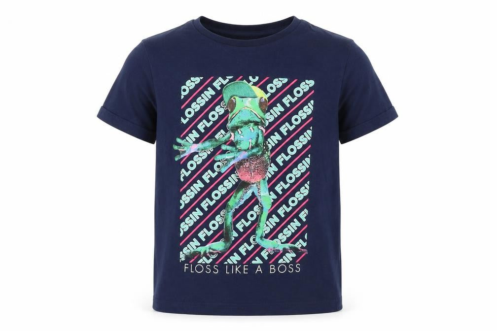 Front view of George boys’ blue basic t-shirt, size 6, years