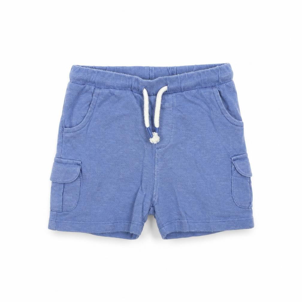 M&S Baby Blue   Cargo Trousers Size 12-18 Months  - Short