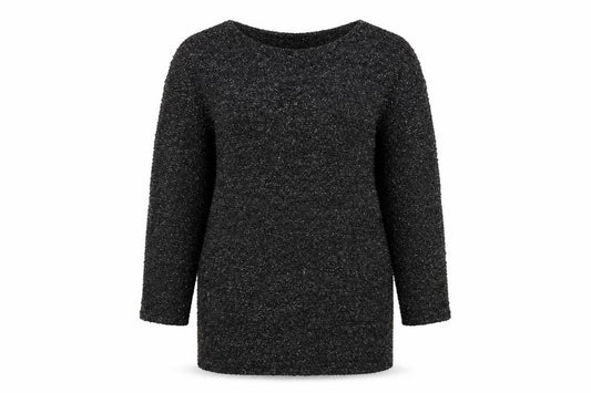 Front view of Next women’s grey knit jumper, size UK 12
