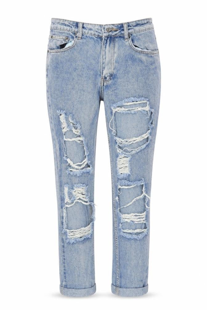 Boohoo Womens Blue   Straight Jeans Size 10 L26 in