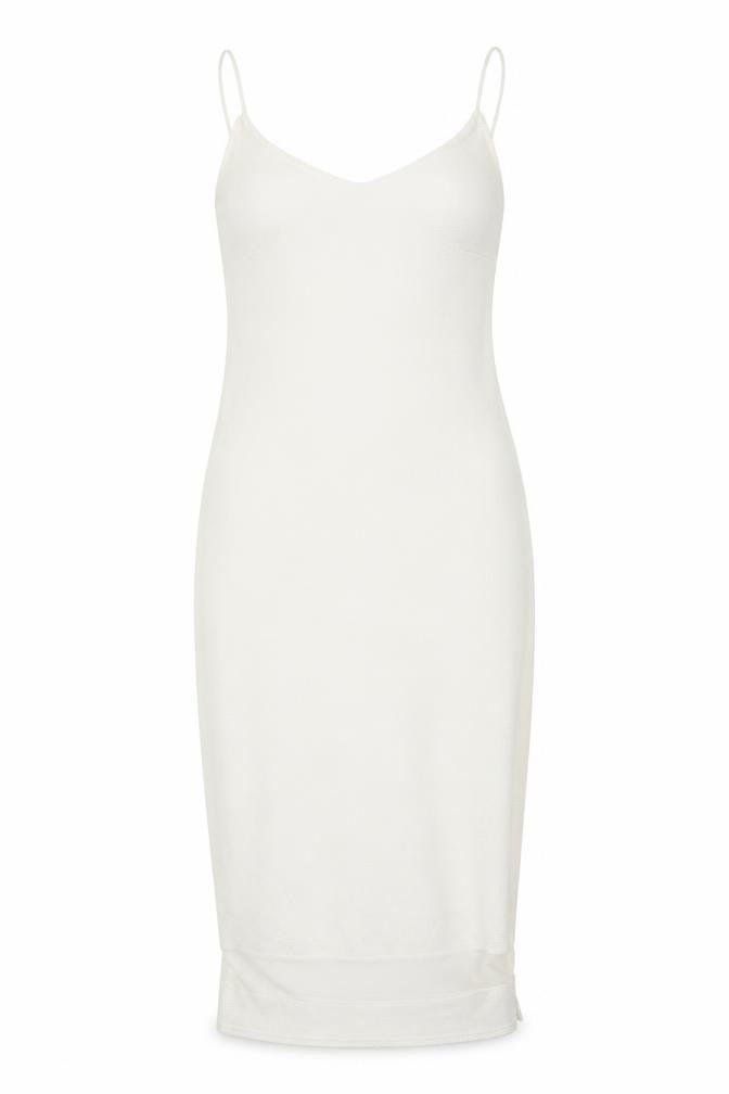 Front view of Glamour Babe women’s white bodycon, size UK 8