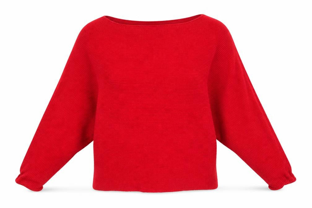 Front view of Principles women’s red jumper, size M