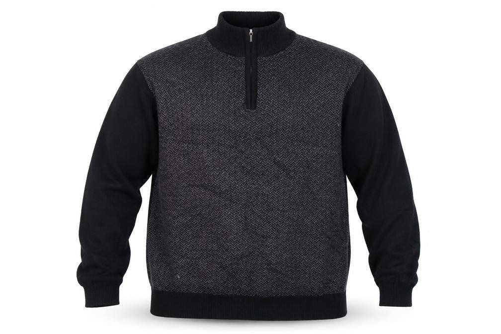 Front view of Matalan men’s black full zip sweatshirt, size L