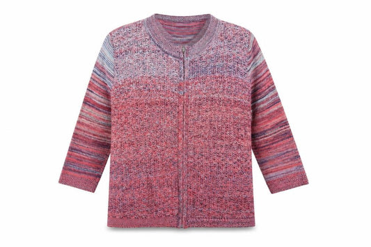 Front view of Marks & Spencer women’s pink jacket, size UK 14