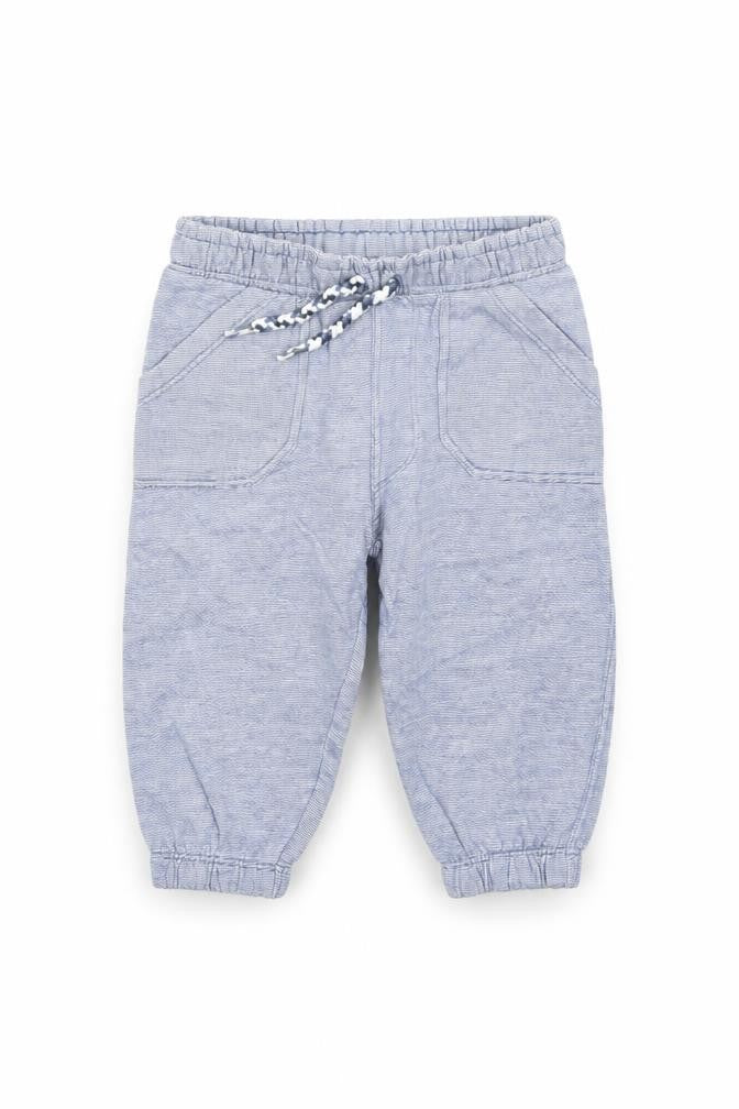 F&F Boys Blue Striped  Sweatpants Trousers Size 6-9 Months