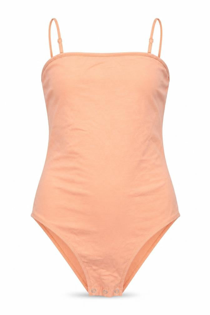 Front view of Primark women’s orange bodysuit one-piece, size UK 10