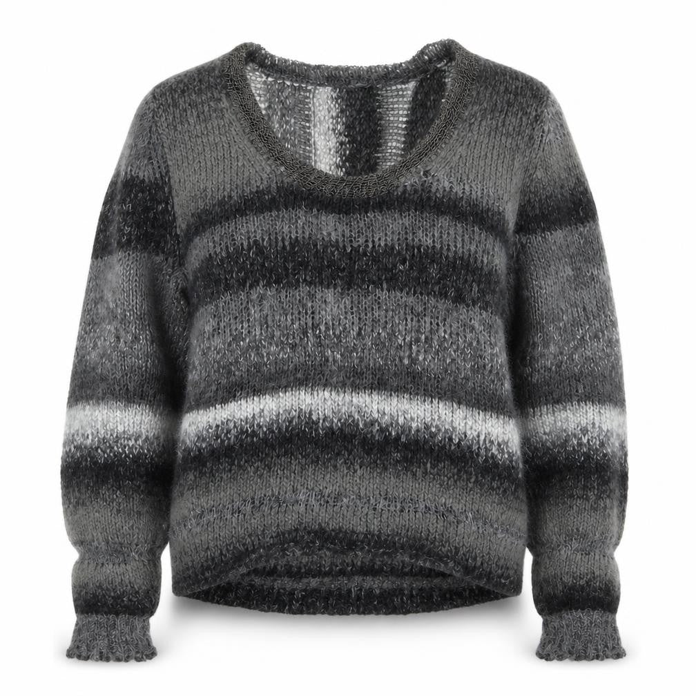 Front view of Crafted women’s grey jumper, size UK 12