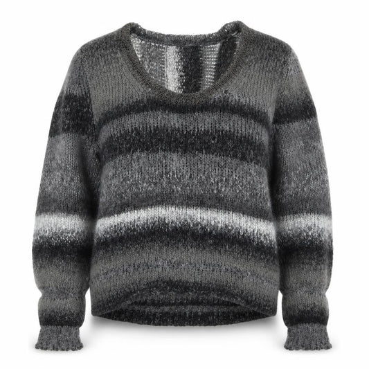 Front view of Crafted women’s grey jumper, size UK 12