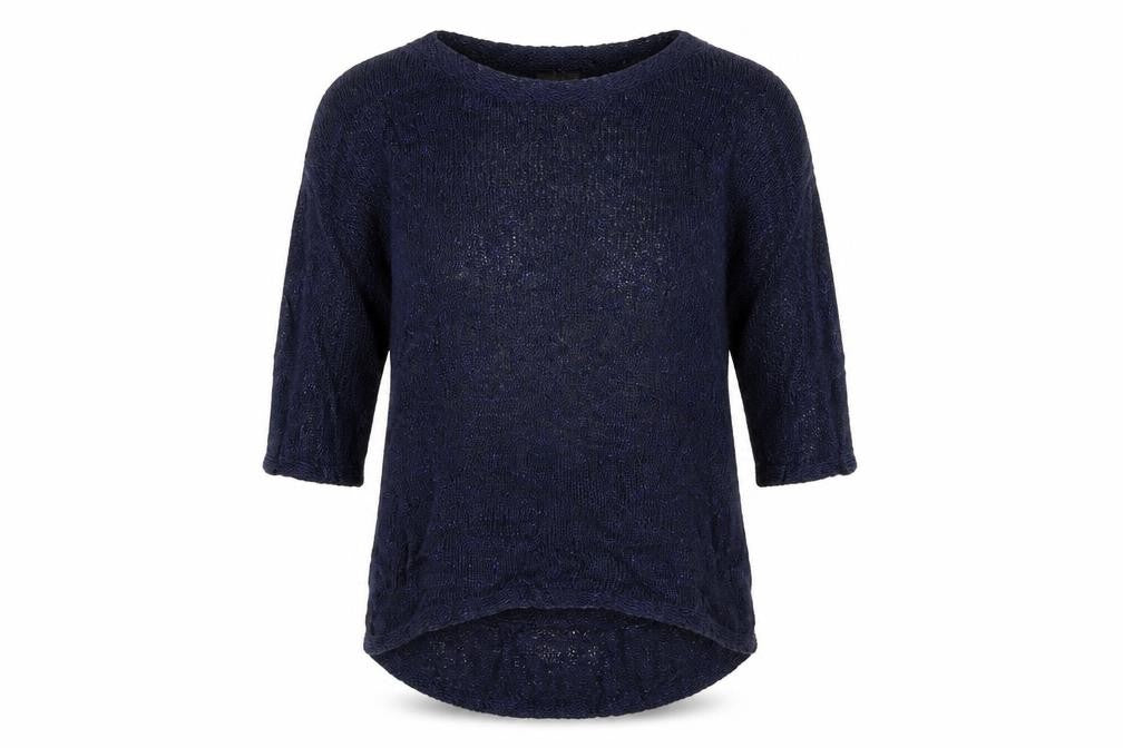 Front view of Next women’s blue jumper, size UK 12