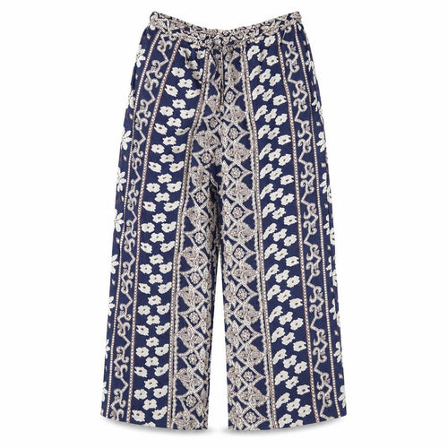 exit clothing Womens Blue Fair Isle  Trousers  Size S L32 in