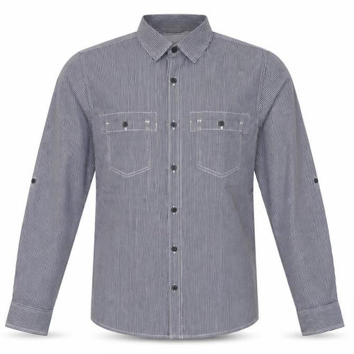 Topman Mens Blue Striped   Button-Up Size M