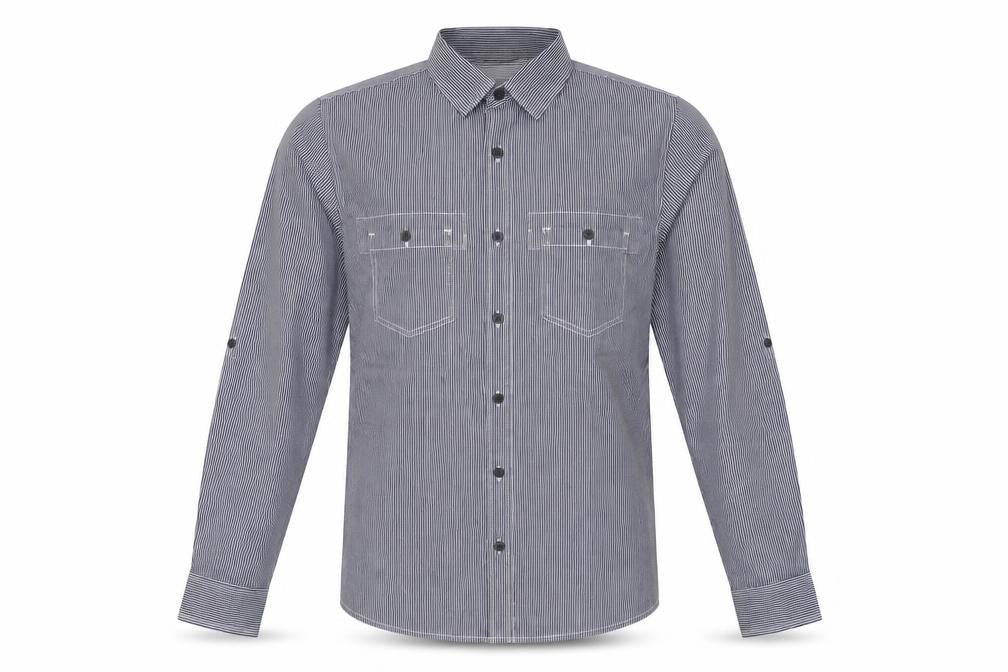Topman Mens Blue Striped   Button-Up Size M