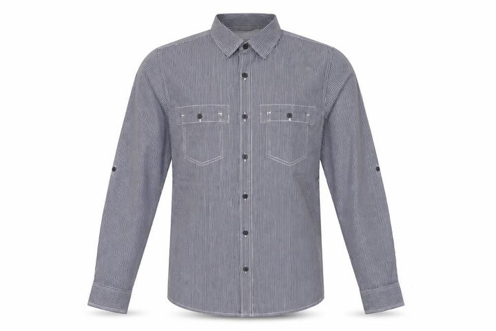 Topman Mens Blue Striped Button-Up Size M