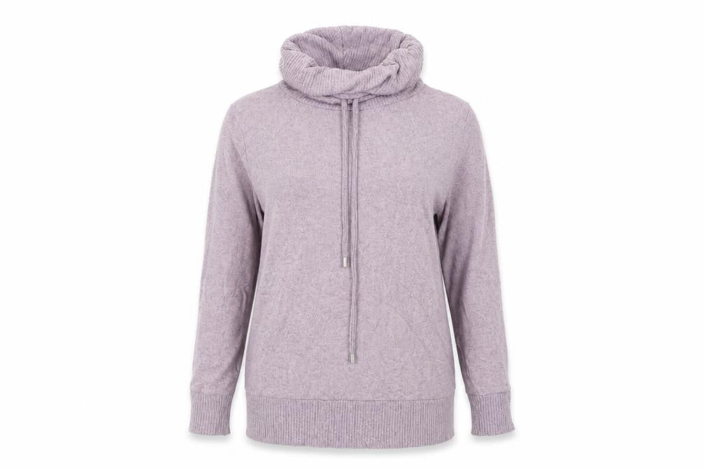 Front view of George women’s purple pullover sweatshirt, size UK 10