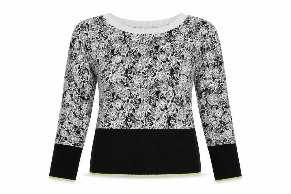 Front view of Next women’s floral jumper, size UK 8