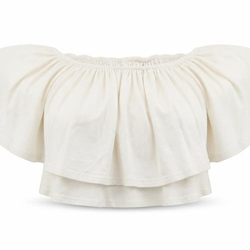Boohoo Womens Ivory   Cropped T-Shirt Size 6