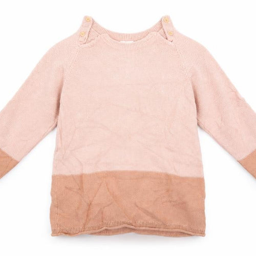 H&M Girls Orange   Pullover Jumper Size 3-6 Months  - Peach in Colour