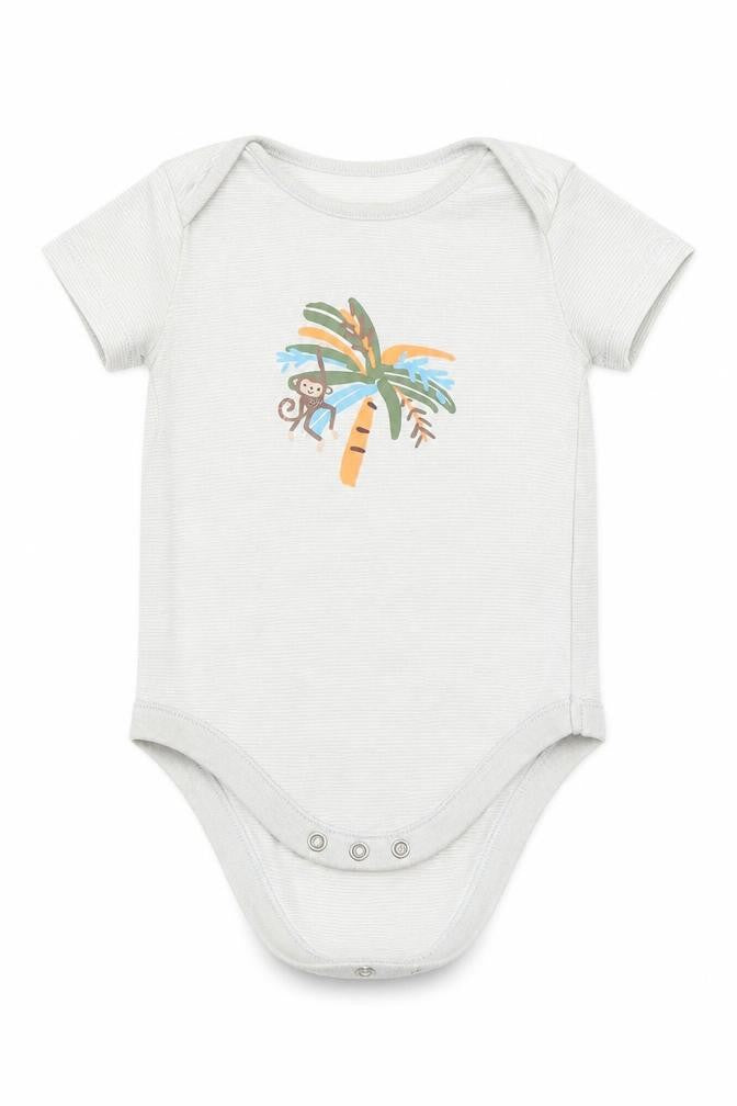 F&F Baby Grey   Leotard One-Piece Size 9-12 Months  - Monkey