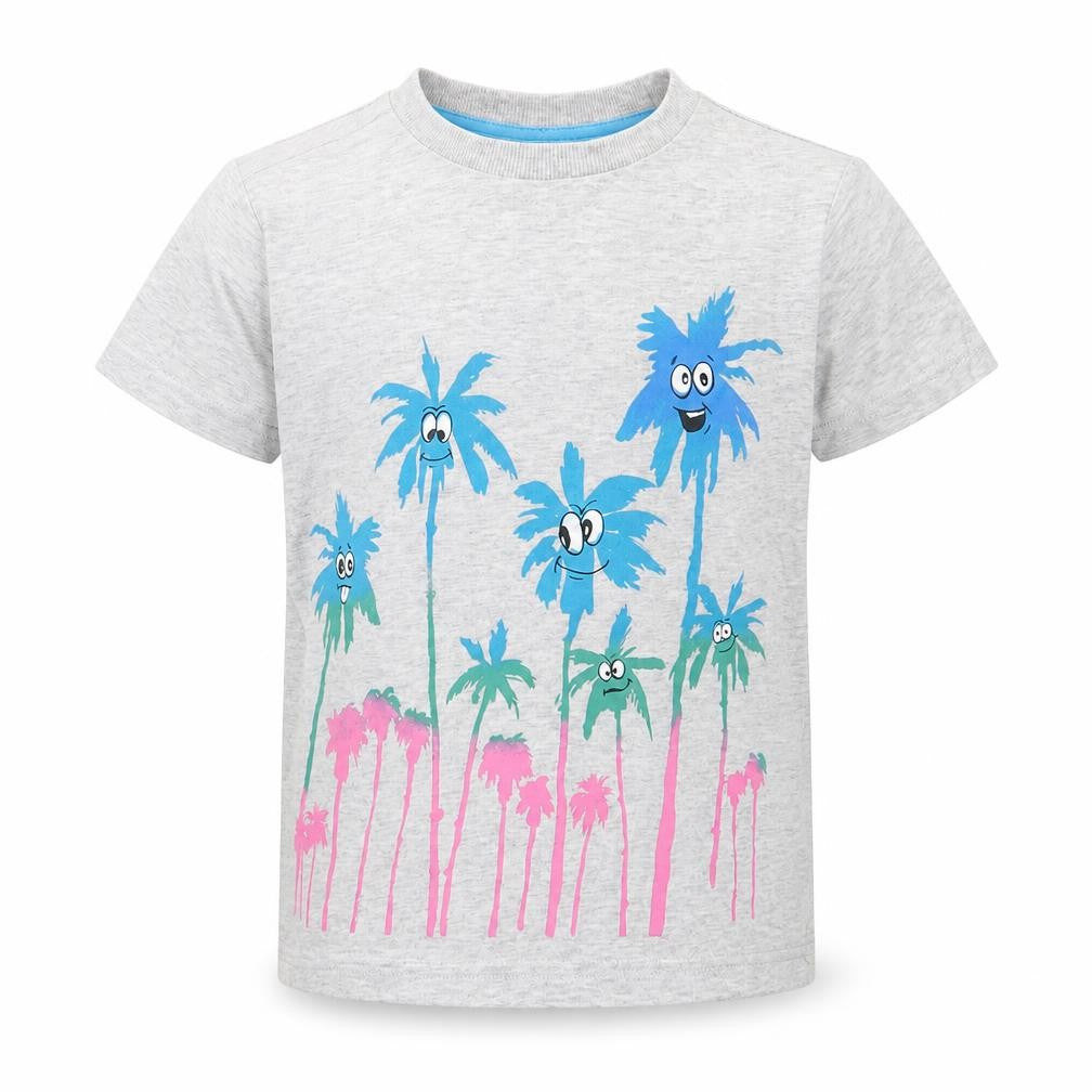 Front view of Marks & Spencer boys’ grey basic t-shirt, size 4-5, years