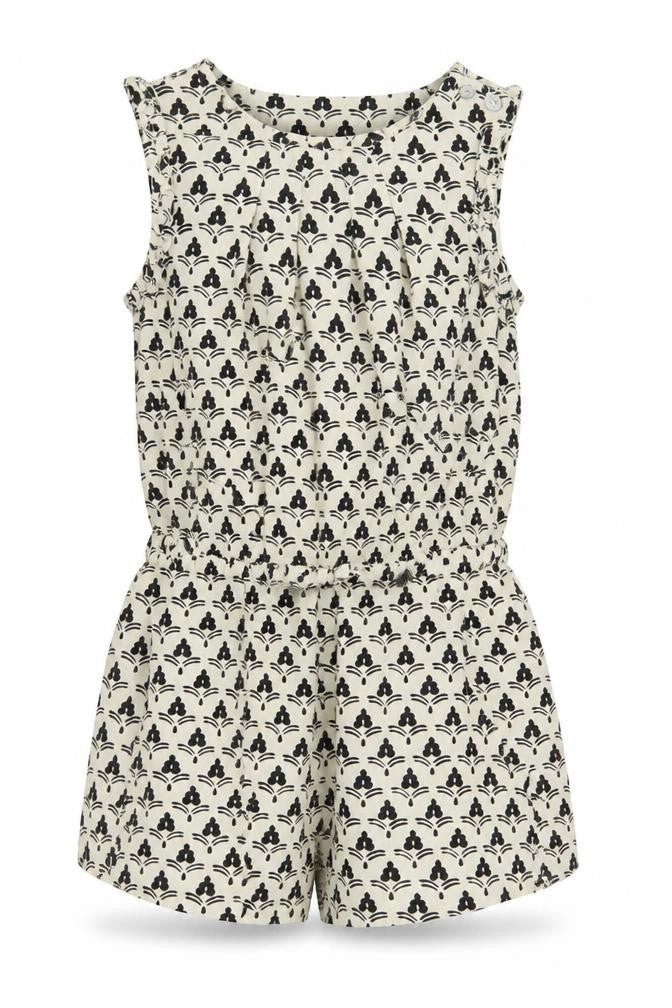 Front view of Next girls’ multicoloured geometric playsuit one-piece, size 4, years