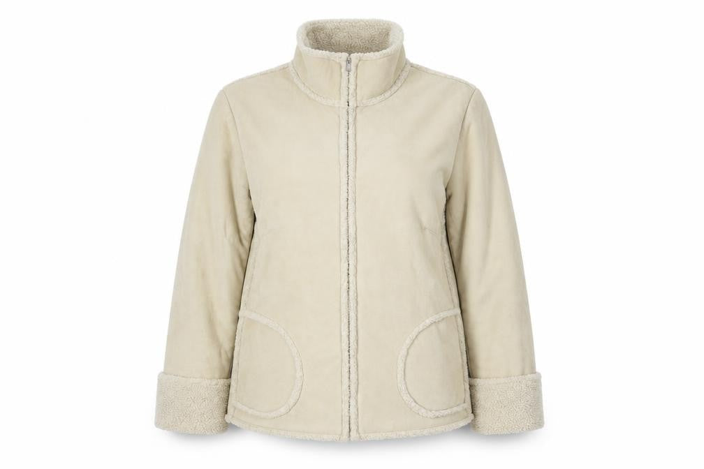 Front view of George women’s beige jacket, size UK 18