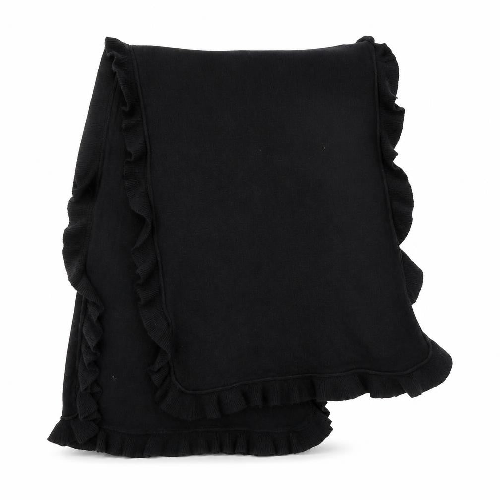 Front view of Preworn women’s black shawl/wrap