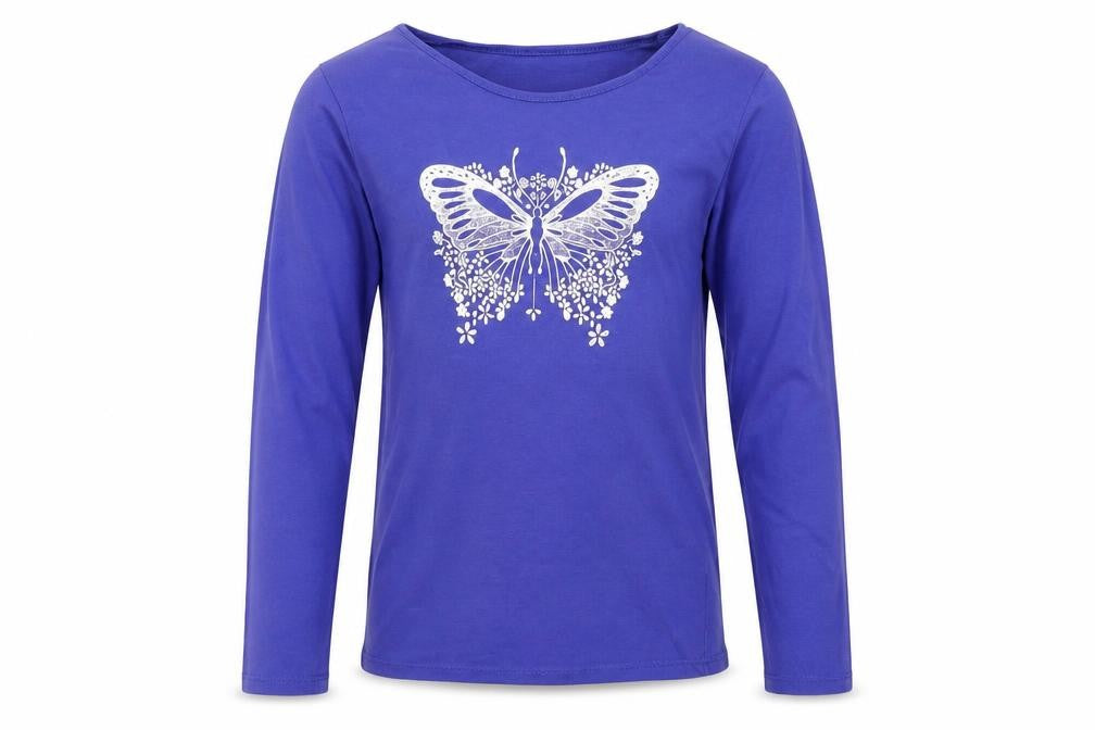 Front view of In Extenso girls’ blue jumper, size 10, years