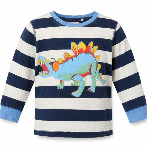Jim Jams Boys Blue Striped   Pyjama Top Size 2-3 Years