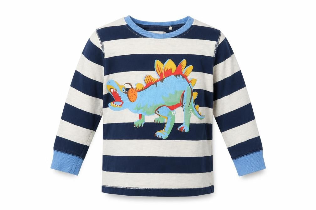 Jim Jams Boys Blue Striped   Pyjama Top Size 2-3 Years