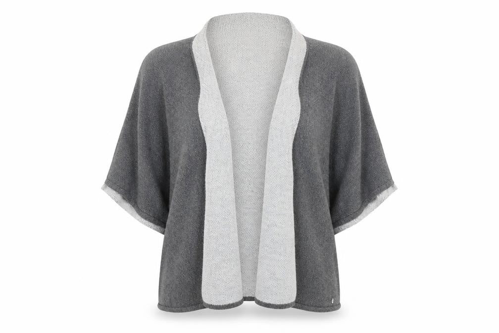 Front view of Primark women’s grey cardigan jumper, size S