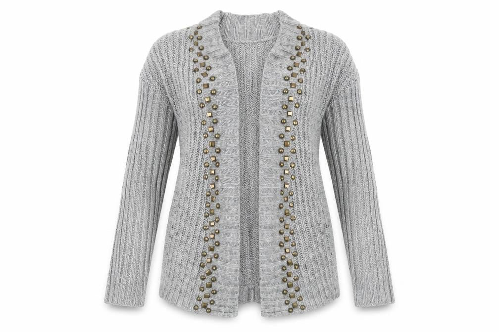 Dorothy Perkins Womens Grey   Cardigan Jumper Size 8