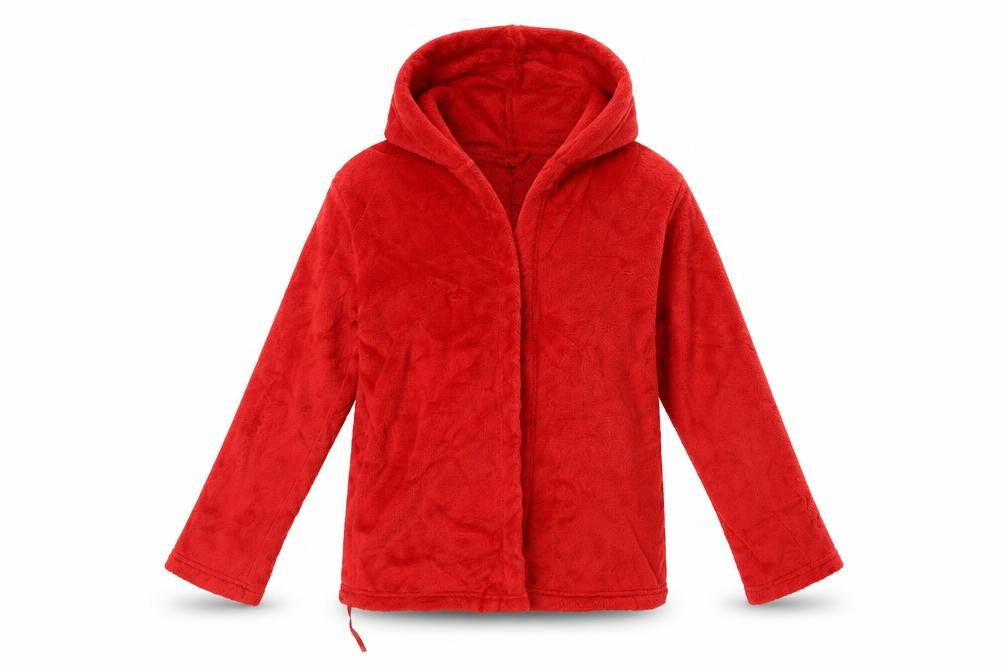 Front view of George boys’ red robe, size M